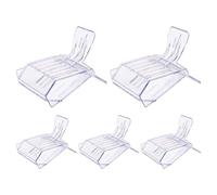 Genérico Queen Bee Clip, Beekeeping Queen Cage, Transparent Sturdy Synthetic, Easy Capture and Marking, Ideal for Beekeeping Hive Rearing Tool, 2.56x2.13 Inches, Clear, 5 Pieces