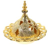 Genérico Quemador de Incienso Árabe de Aleación Pequeño, Portátil y Decorativo, Quemador Sahumerio Vintage Estilo Medio Oriente para Aromaterapia en Hogar, Yoga y SPA