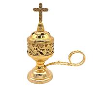 Generico Quemador De Incienso De Metal - 4.13 Pulgadas, Iron Material, Metal Zinc Incense Burner, Church Cone Holder, Compacto | Excelente Artesanía, Porta Incienso Para Casa Templo Meditación