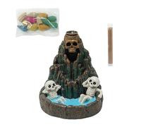 Generico Quemador de incienso de reflujo | Resina artesanal de 4,65 pulgadas | Decoración mística para Festival de Halloween | Ideal para Yoga, Meditación y Oficina en casa