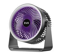 Generico Quiet Desk Fan, USB-Powered Nightstand Blower, 5-Speed Adjustable Tilt, Personal Cooling Device, 6.89x3.39x7.28 Inches, Versatile Ideal for Home, Outdoor, Travel & Commute