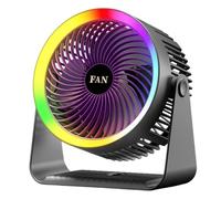 Generico Quiet Desk Fan, USB Powered Nightstand Fans, 5 Wind Speeds, 6.89x3.39x7.28 inches Adjustable Tilt, Personal Cooling Device for Home, Indoor, Outdoor, Travelling, Commute Use
