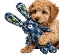 Genérico Quietschspielzeug Für Hunde - Robuster Plüsch-Hase Für Aggressive Kauer | Interaktives Kauspielzeug Zur Zahnpflege & Training | Apportierspielzeug Für Kleine Mittlere & Große Hunde, 32 x 17