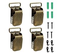 Genérico Quilt Wall Hangers, 4 Piece Vintage Bronze Tapestry Hook Clip Set