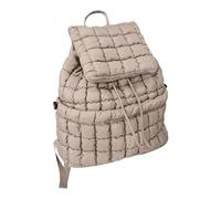 Genérico Quilted Backpack - Nylon Puffy School Bag Organizer, Lightweight Casual Backpack with Multiple Pockets, Stylish Travel for Hiking Gym Commuting Shopping Activities Female Everyday Use