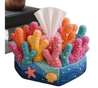 Genérico Quilted Sea Animal Tissue Box DIY Kit | Pre-cut Fabric Craft Set With Instructions | Handmade Animal-Shaped Tissue Holder Sewing Project For Kids Adults | Themed Home Craft Decor Gift