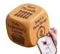 Genérico Quilting Decision Dice - Hand-Engraved Wooden | Creative Sewing Inspiration, Six-Sided Guidance, for Artists, Beginners, Home, Travel, and Workshop Use