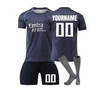 Genérico R Madrid Camiseta de Fútbol Personalizadas Nombre Número para Hombres y Niño, Equipación de Fútbol con Conjunto Top Pantalón Corto y Calcetines Regalo de Fútbol