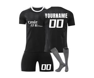 Genérico R Madrid Camiseta de Fútbol Personalizadas Nombre Número para Hombres y Niño, Equipación de Fútbol con Conjunto Top Pantalón Corto y Calcetines Regalo de Fútbol