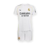 Genérico R. Madrid Conjunto Camiseta y Pantalón 2025/26 Réplica Oficial - EQUIPO MASCULINO- ANTONIO RÜDIGER - Primera Equipación - UNISEX (FR/ES, Edad, 12 años, Regular, Blanca)