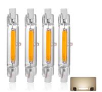 Genérico R7S LED 78mm Regulable, Blanco Natural 4000K, 1500LM, 15W Sustitución Halógeno de J78 150W, 360 Grados Luz, R7S COB LED Bombilla para Lámpara de Pared, Plafones en el Pasillo, 4 Piezas