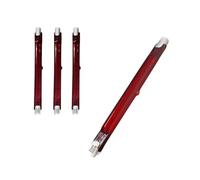 Genérico R7s Regulable, 118 mm 200 W Bombillas infrarrojas R7s para calefacción U3, tubo luminoso de cuarzo rojo 200 LM,118 mm y 500 W 4packs