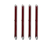 Genérico R7s Regulable, 118 mm 500W Bombillas Infrarrojas R7s para Calefactor U3, Tubo de Luz de Calefacción de Cuarzo Rojo 500 LM, Ángulo de Haz de 360°,118mm300w,4Packs