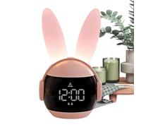 Genérico Rabbit Alarm Timer - Cute Bedside Clock for Young Users | Soft Touch Shell with Screen Glow Function, Digital Wakes Up Night Lamp for Boys Girls Home Dorm Learning Space