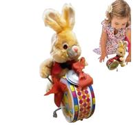 Genérico Rabbit Clockwork Toy, Plush Animal Robot Wind-Up Toy, Interactive Walking Electric Animal Model, Perfect for Easter, Kids, Children, and Boys as Fun Playtime