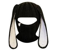 Genérico Rabbit Ear Hat Autumn and Winter Neck Knitted Hat (BK2 One Size)