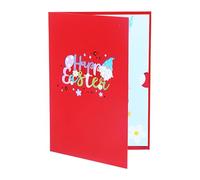 Genérico Rabbit Easter Cards - Paper 13x18cm | Bunny Greeting Cards, Color Printed Holiday Note Card | Happy Easter Bunny Card With Envelopes For Holiday Wishes Celebration Gift Use