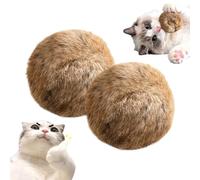 Genérico Rabbit Fur Ball Cat Toy, 2026 New Soft Fluffy Cat Toy Ball, for Bunny Kicks & Chase Games, Fun to Chase for Exercise Bonding (2PC)