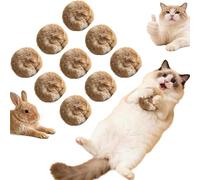 Genérico Rabbit Fur Ball Cat Toy, Natural Rabbit Fur Ball Soft Fluffy Toys Contains Catnip for Cats Chasing & Kicking, Furry Catnip Toy Balls for Satisfying Cat'S Natural Instincts (9PCS)