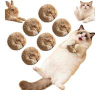 Genérico Rabbit Fur Ball Cat Toy, Natural Rabbit Fur Ball Soft Fluffy Toys Contains Catnip for Cats Chasing & Kicking, Furry Catnip Toy Balls for Satisfying Cat'S Natural Instincts (6PCS)