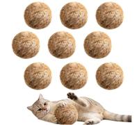 Genérico Rabbit Fur Ball Cat Toy, Rabbit Fur Ball Soft Plush Lightweight Furry Interactive Cat Toy for Chasing, Furry Catnip Toyball, Washable & Fun to Indoor Exercise (9Pcs)