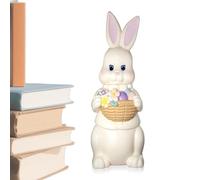 Genérico Rabbit Ornament 20cm - Bunny Ceramic Statue | Resin Decorative Figurine - Indoor Outdoor Display | Easter Garden Home Decor Cute Animal Sculpture Gift