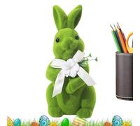 Genérico Rabbit Ornament | Spring Home Decor | Flocked Bunny Statue | Artificial Foam Rabbit Figure For Living Room Bedroom Festival Gift Table Decoration