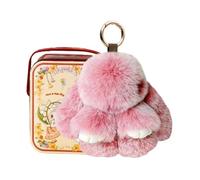 Genérico Rabbit Plush Charm, Soft Bunny Keychain, Mini Doll with Clip, Fashion Gear for Owners, Lifestyle Accessory, Charm for Teens Adults Classroom Dorm Studio Travel Picnic Party Gathering