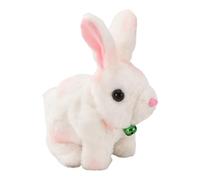 Genérico Rabbit Stuffed Animal Realistic, Plush Electronic Rabbit with Bell, Interactive Walking/Shaking Ears, Easter Bunny Toy, Educational and Fun, 7.87x6.89x3.94 Inch, Ideal for Kids