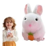 Genérico Rabbit Stuffed Animal - Stuffed Bunny For Easter | Cartoon Rabbit Hamster Doll with Wagging Tail, Aesthetic Bedroom Decor Cute and Soft Pull String Interactive Plush Toy Children's Day