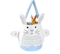 Generico Rabbit Tote Bag Bucket, Bunny Egg Hunting, Reusable Easter Pouch, Kids Spring Bunny Basket, 10x8.6inch, Egg Hunt Candy Container, Holder for Boys Girls Party, , riferimento alla