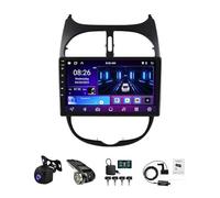Genérico Radio con Touch Screen Android 15 para Peugeot 206 2004-2008 Bluetooth Pantalla táctil Autoradio de 9 Pulgadas Carplay navegación Controles en el Volante cámara de Marcha atrás(W2 2+32G)
