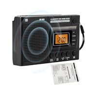 Genérico Radio Digital portátil | Radio Multifuncional en el FM con Reloj LCD | Conectividad Simple más Clara de Bolsillo para Despertar puntual y Siempre informado