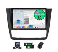 Genérico Radio para Coche Android 14 de 9,5 Pulgadas y 2K para BMW Serie 1 E88 E82 E81 E87 2008-2012 - CarPlay y Android Auto/Navegación GPS/Control del Volante/Pantalla Dividida/FM RDS Dab+(B,2K M40