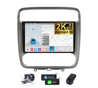 Genérico Radio para Coche Android 14 de 9,5 Pulgadas y 2K para Honda Stream 1 2000-2006 - CarPlay inalámbrico y Android Auto/Navegación GPS/Control del Volante/Pantalla Dividida/Autorradio FM RDS (A,