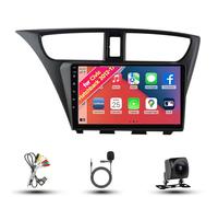 Genérico Radio para Honda Civic Hatchback 2012-2017 Android 13 Pantalla táctil Multimedia IPS de 9 Pulgadas GPS Navegación Estéreo BluetoothUnidad Principal cámara(8 núcleos 8GB+128GB)