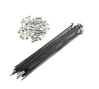 Genérico Radios de Acero para Bicicletas 36pcs Ruedas de Bicicleta Carretera 26 Pulgadas y 170 mm a 290, 700C, Color Negro, for radios, boquillas Acero Inoxidable for(263.0MM)