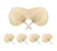 Genérico Raffia Hand Fan - Natural Palm Leaves Manual Handheld Fan, 30x20cm Woven Paddle Cooling Fans with for Home, Decorative Hand Fans, Lightweight Cooling Accessory for Summer Use