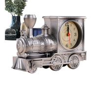 Genérico Railway Clock Ornament - Decorative Train Timer, Battery Clock with Retro Style, Desk Display Piece, Vintage Decor with Timeless Charm, Home Office Bookshelf Bedroom Accessory
