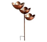 Genérico Rain Catcher - Garden Stake 3-Layer Flower Bee Drinking Bowl