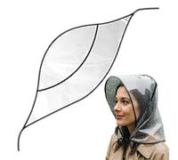 Genérico Rain Hats - Women Brimmed Reusable Rainwear | Clear PE Men’s Waterproof Hat Protective Outdoor Cover Comfortable for Women, Lady, Girlfriend, Mother or Travel, 115x33cm