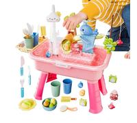 Genérico Rain Showers Splash Pond, Sensory Sink Toy, Compact Size for Outdoor, Sturdy Detail Feature, Household Utility Category, Running Water Pump Play Set for Boys Girls Birthday Summer Beach