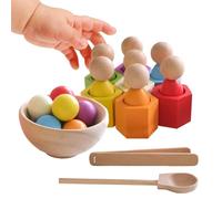 Generico Rainbow Matching Ball - Set de reconocimiento de color de estilo, juego de entrenamiento de coordinación de ojos, desafío interactivo, materiales seguros para niños | Educación infantil