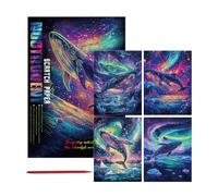 Genérico , Rainbow Painting Paper, Kit, Creative Craft Toy, Fun Sketch Card, Kids Art Craft, Art Toy Set, Teen Painting Kit, Glow Art Paper, Rainbow Sketch Cards, Scratch Paper Kit,