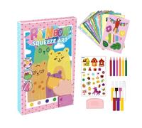 Genérico Rainbows Scratch Paper, Magic Art Postcard, Party Favor Kit, Creative Drawing Sheet, Colorful Sketched Pad, Black Scratch Off Note, Artistic Craft Set