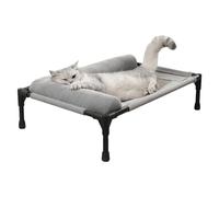 Genérico Raised Pet Trampoline - Raised Dog Cat Lounger | Bed with Pillow and Breathable Mesh | Removable Pet Furniture | Cat Patio Sunbathing Travel Training Home Lawn Ground Outdoorrr Accessoriess