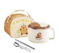 Genérico Ramen Bowl Set, Large 1300ml Capybara Tableware Bowl with Chopsticks for Versatile Use in Soup, Noodles, Salad, Cereal, and Fruit, Perfect for Everyday Dining at Home, School, or Travel