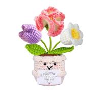 Genérico Ramo De Flores Crochet - Juguete Emocional para Agradecer A Profesores con Tarjeta | Ramo Flores Tejidas,para Profesores Compañeros Estudiantes Niños Niñas Hombres Mujeres