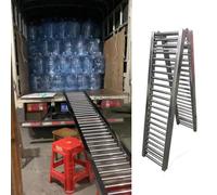 Genérico Rampa de riel Deslizante con Rodillos transportadores portátiles para Transporte de mercancías, Mesa de Cinta transportadora sin Motor de 11,8", Rodillos metálicos Resistentes (4 m/13,1 pies