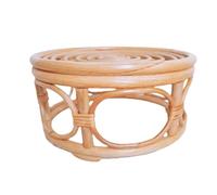 Genérico Rattan Flower Stand - Flower Riser Stand for Indoor Plants | Handwoven Wicker Pedestal with Tripod Legs & Natural Fiber Finish for Succulents, Greenery and Balcony